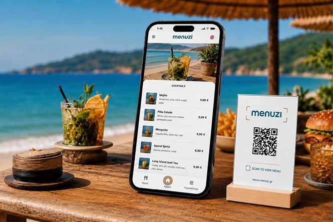 QR Menu σε κινητό για εστιατόριο
